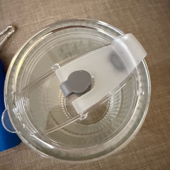 COVERGIRL Light Blue Glass Tumbler with Straw - Picture 2 of 2